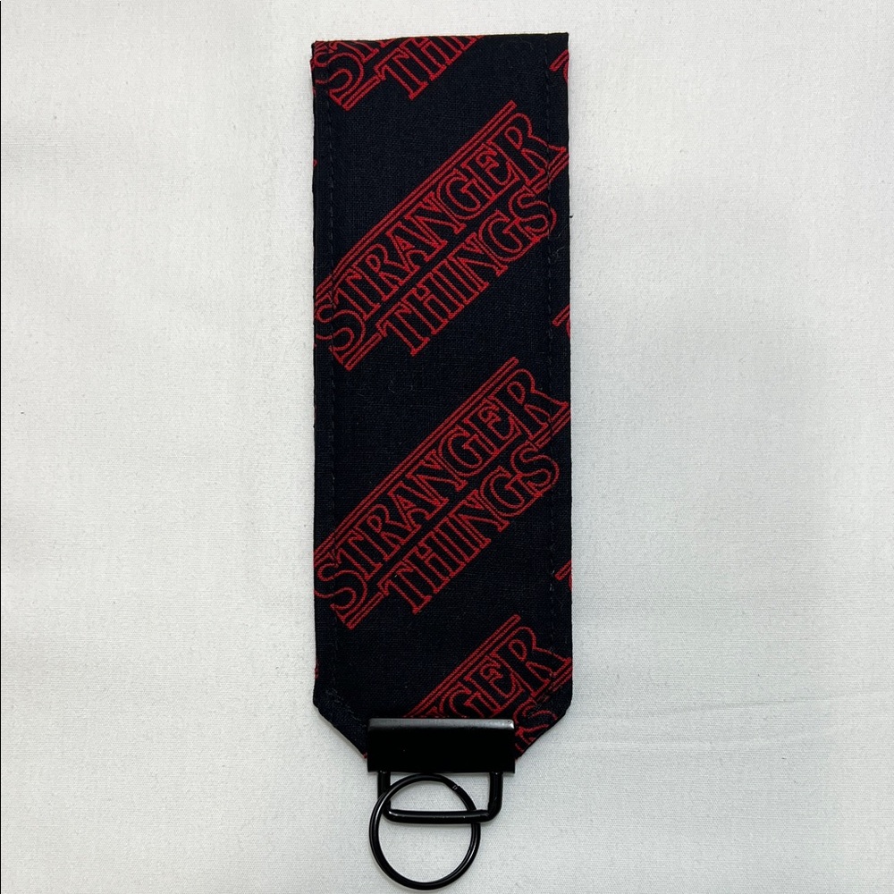 Handmade Stranger Things Black and Red Keychain